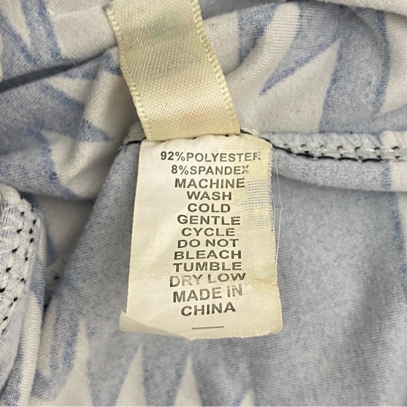 Lularoe Juniors Geometric Leggings S Navy Blue White Straight Leg Tapered Ankle - Picture 9 of 9